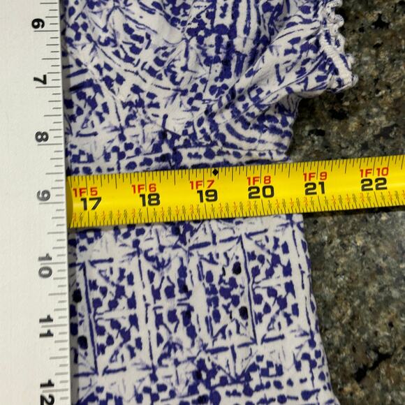 Faded Glory Womens Top XXL Short Sleeve Bohemian Artsy Hippie Prairie Boho - Picture 8 of 8